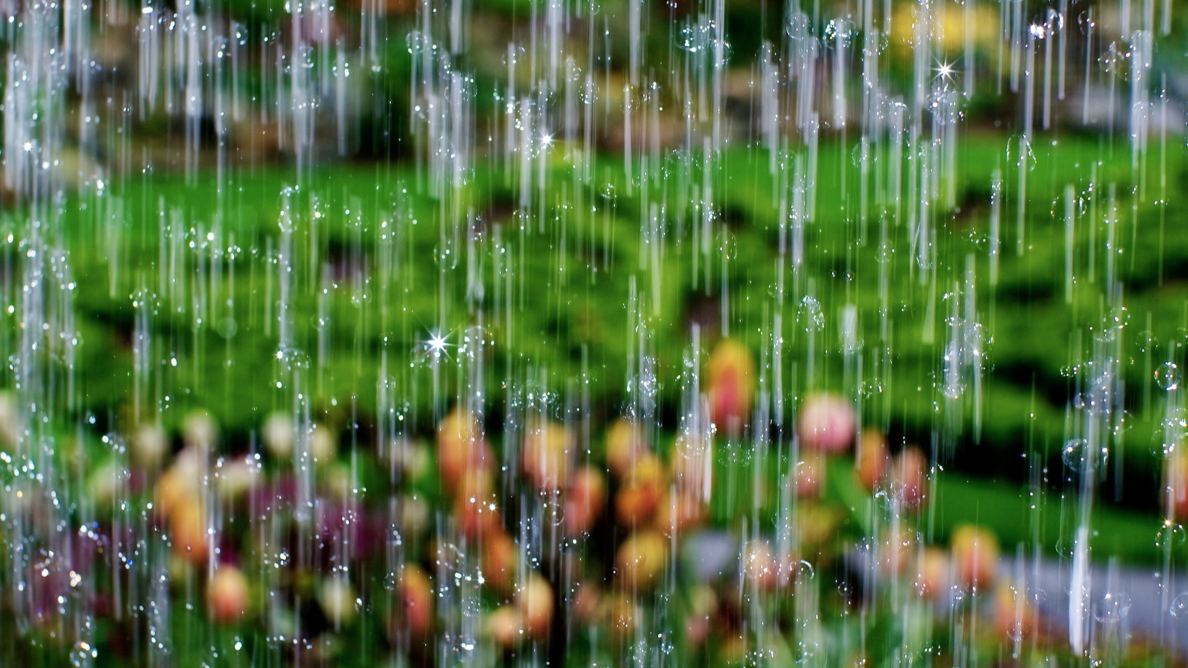 Drops Rain Waterfall Macro Wallpaper Background 4k Ultra HD