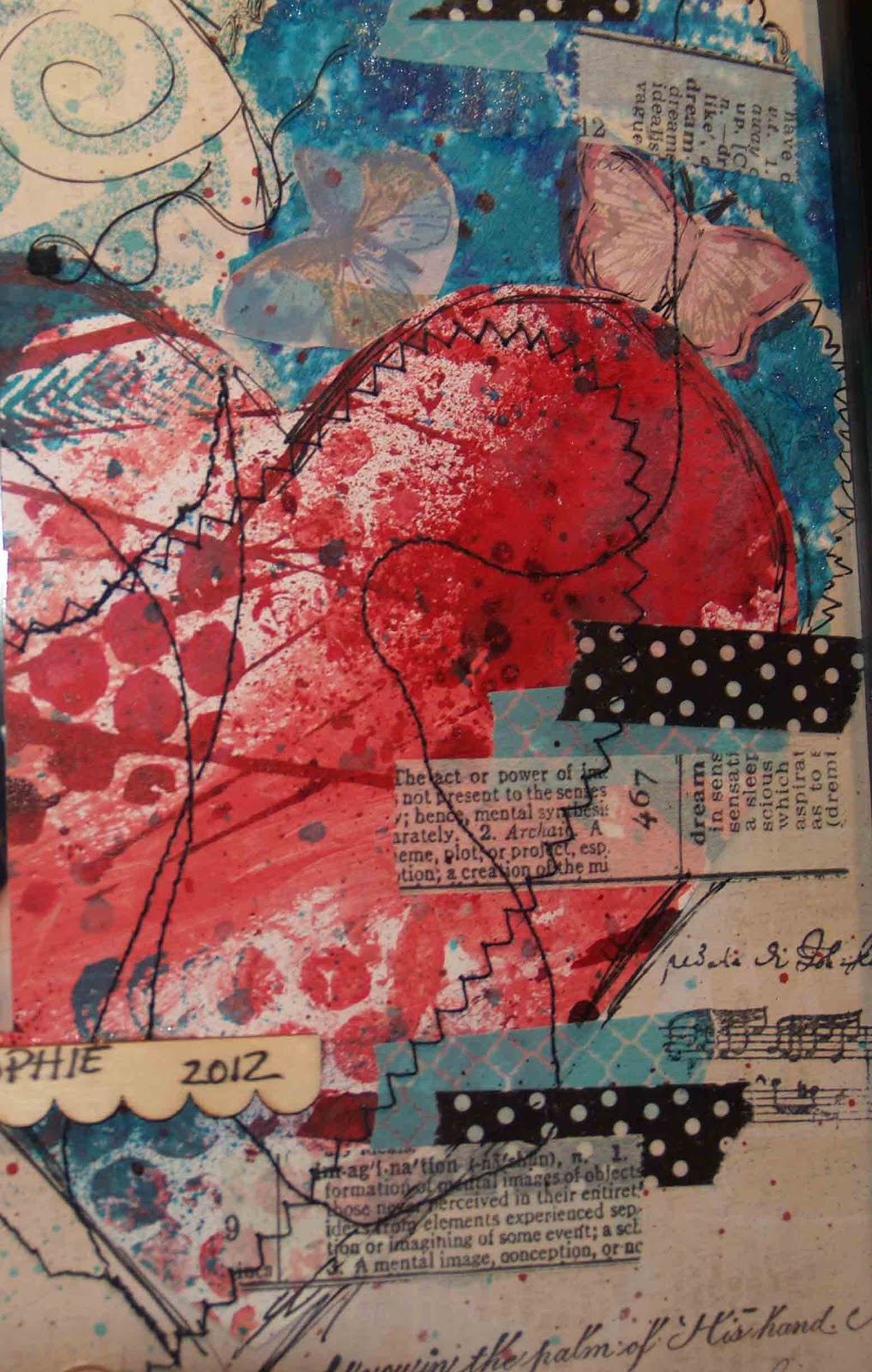 Create With Bubbe Mixed Media Background Scrapbook
