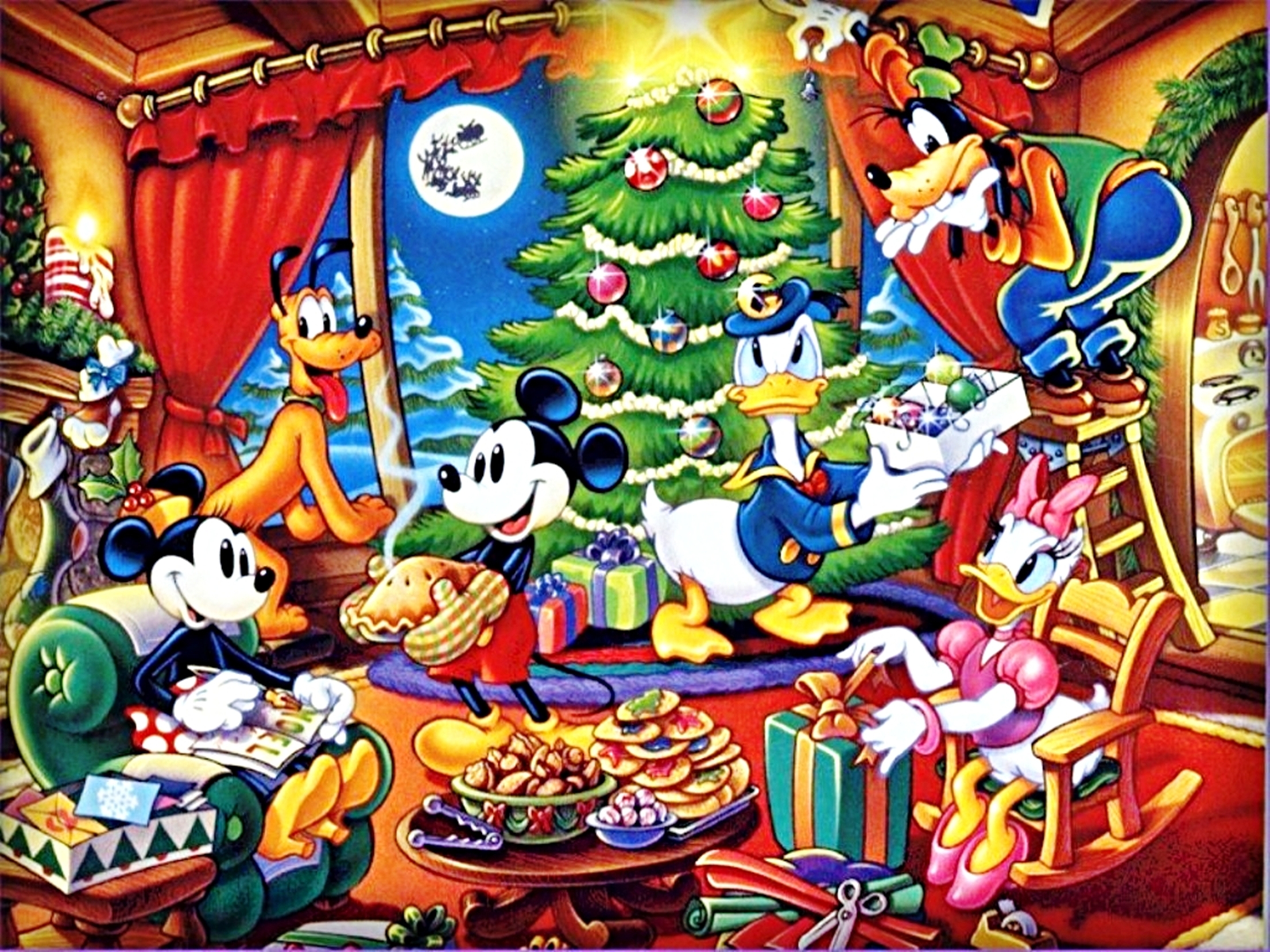 Disney Wallpaper The Gang Christmas Walt Characters