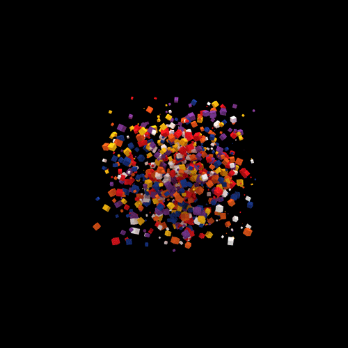 Colorful Mess 3d Animated Gif Image