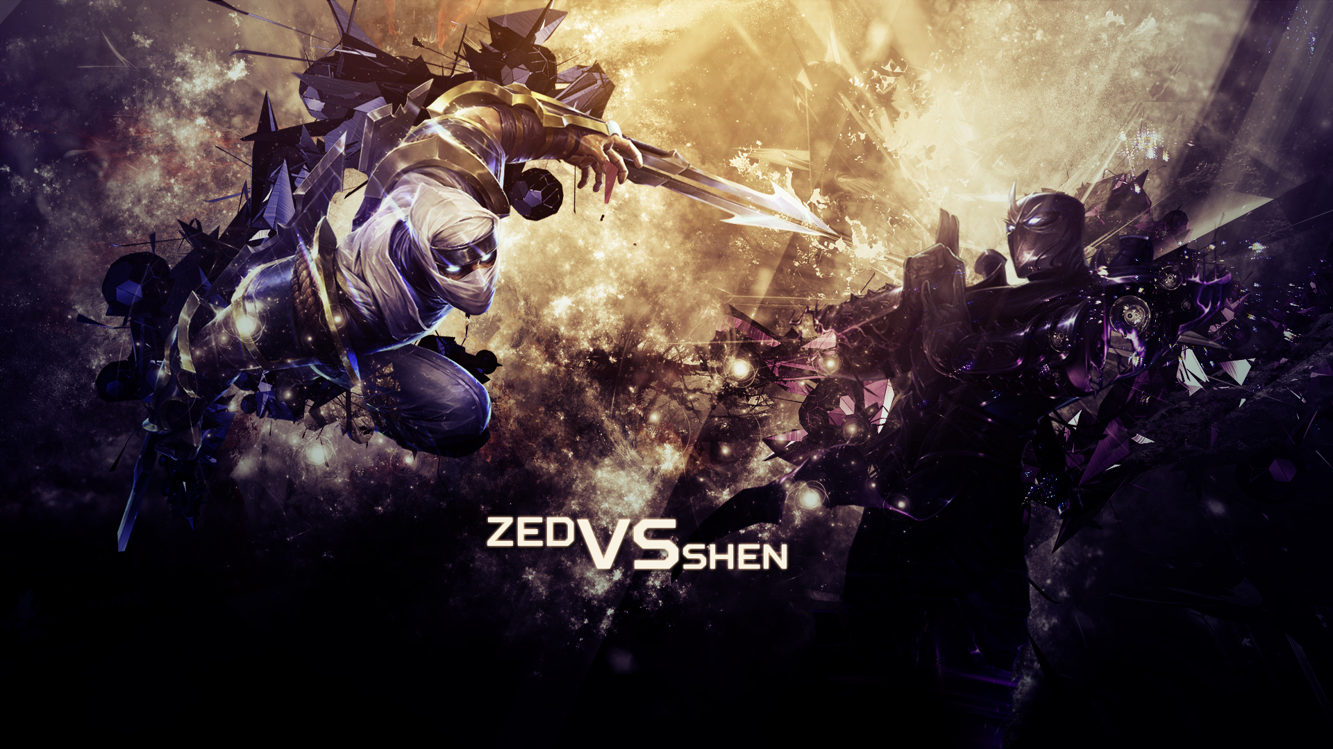 Zed Vs Shen Fan Art League Of Legends Wallpaper