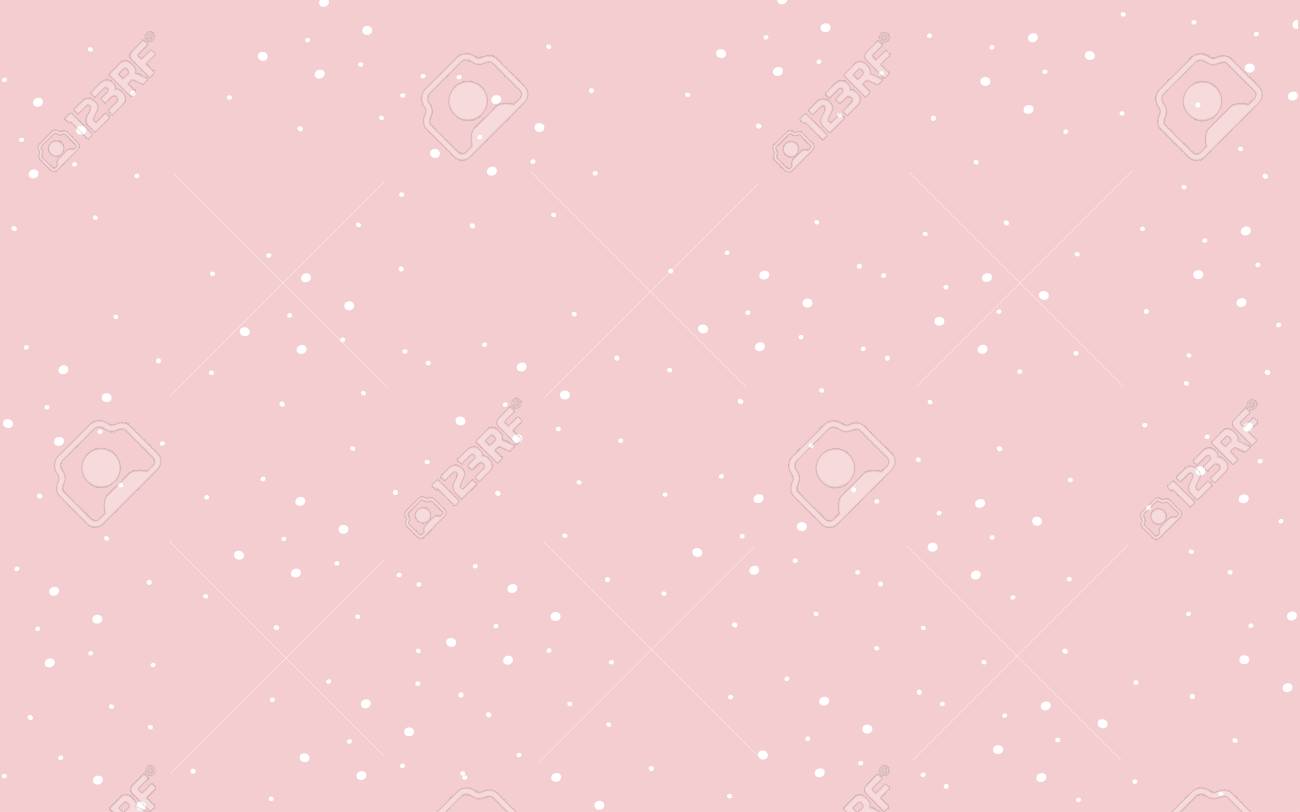 Classic Pastel Pink Cute Wallpaper With White Polka Dots Royalty