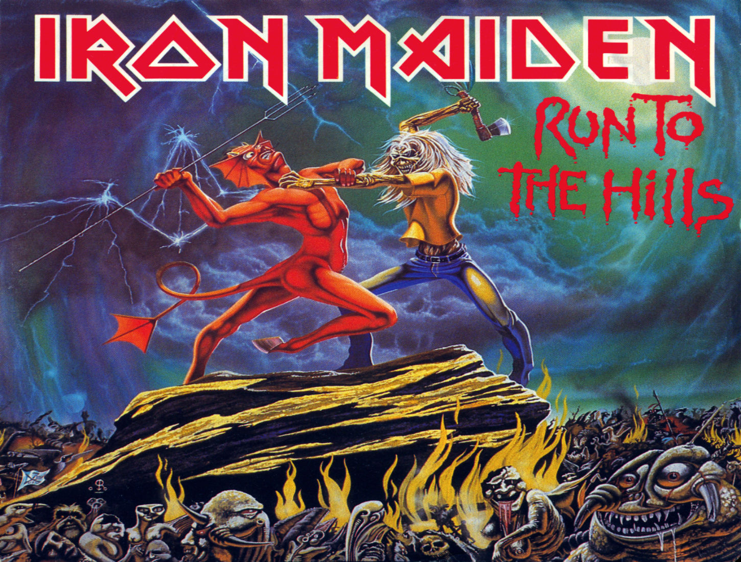 Iron Maiden Heavy Metal Dark Album Cover Eddie G Wallpaper Background