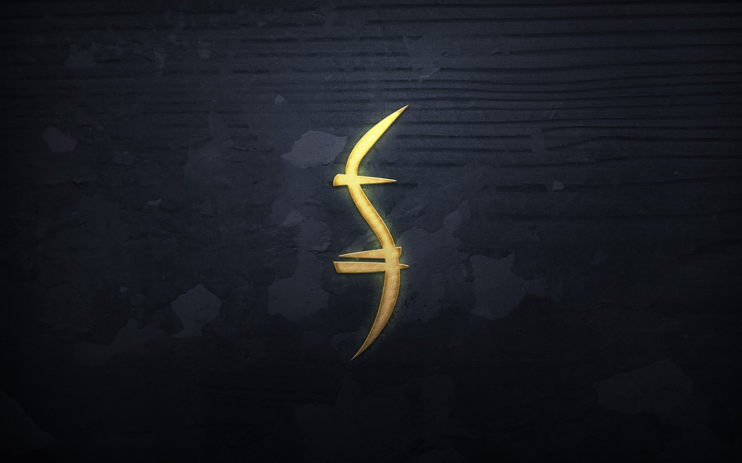 The symbol from the Heroes TV series Yellow on a black somewhat