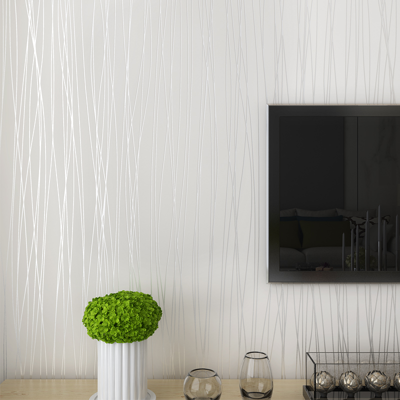 Hot Sale Beautiful Reflective Glitter Stripes Wallpaper Modern