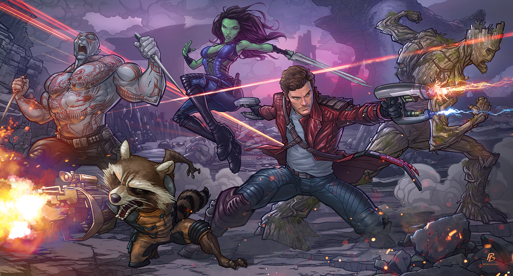 Guardians Of The Galaxy By Patrickbrown