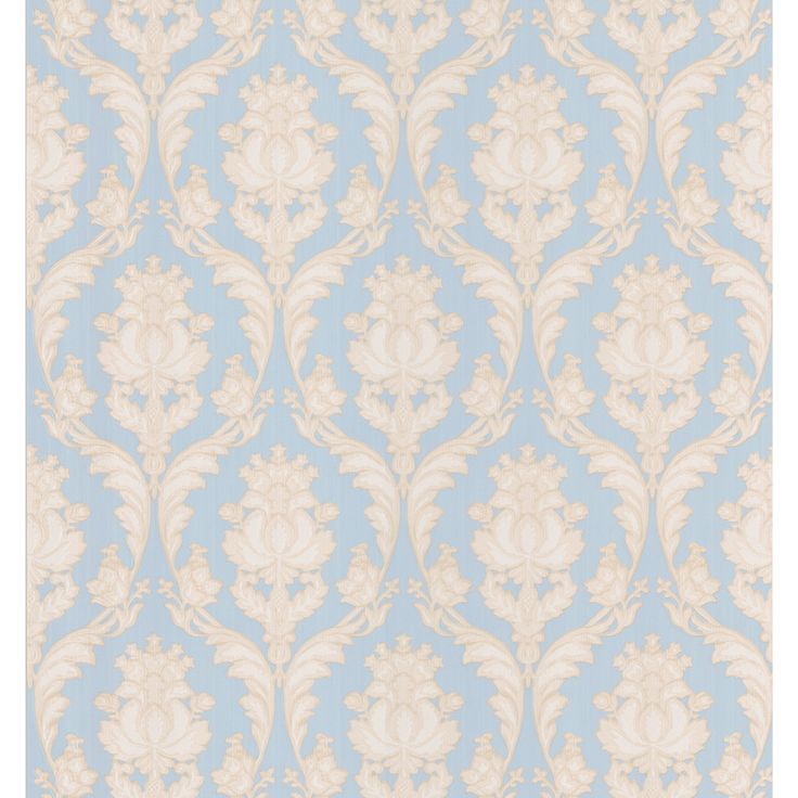 Brewster Light Blue Botanical Damask Wallpaper Overstock