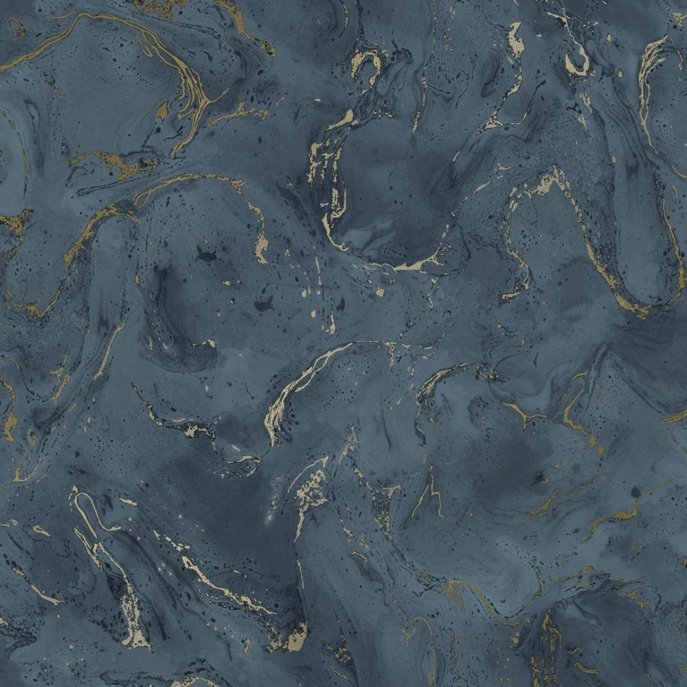 Blue And Gold Marble Wallpaper On
