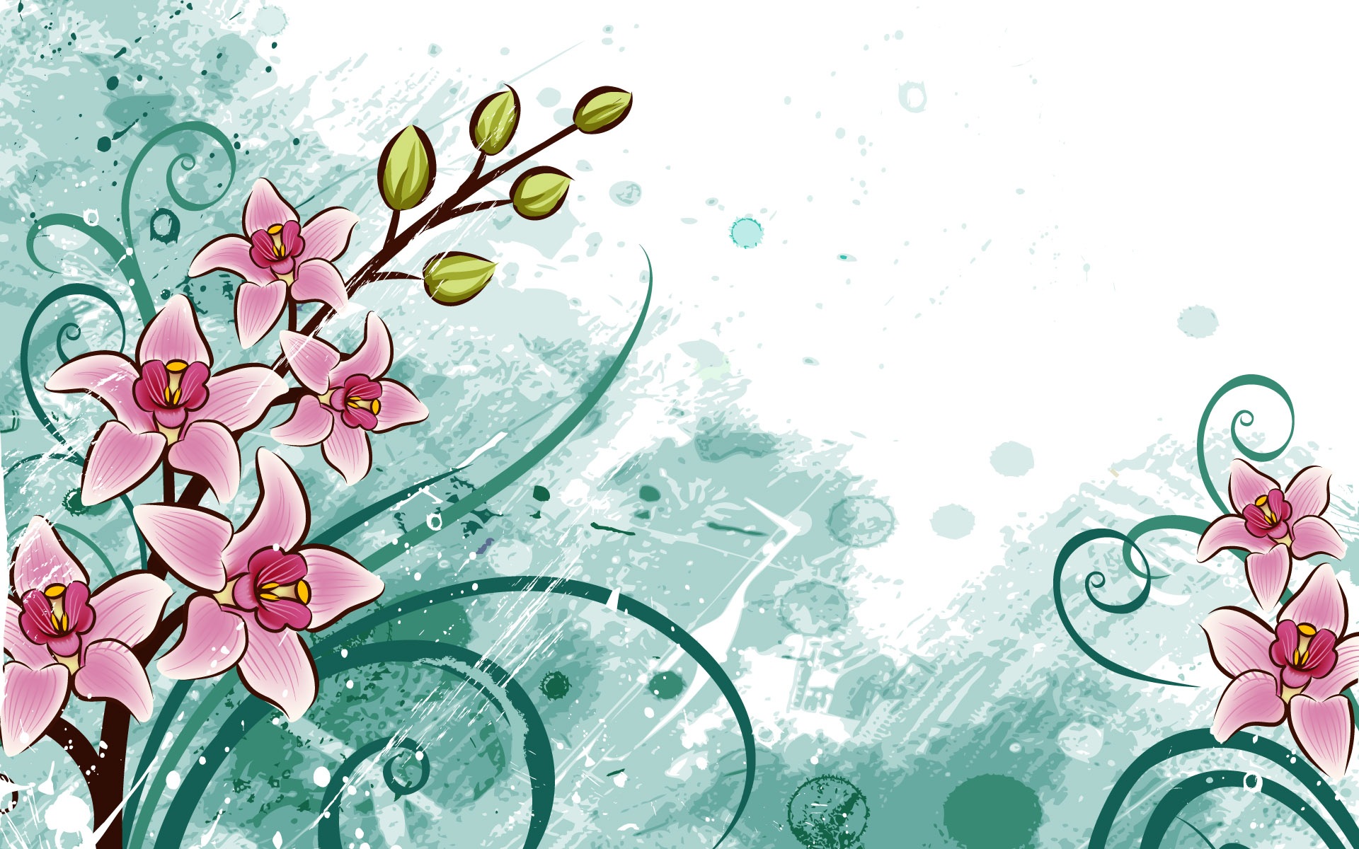 Flower Illustration Desktop Wallpaper
