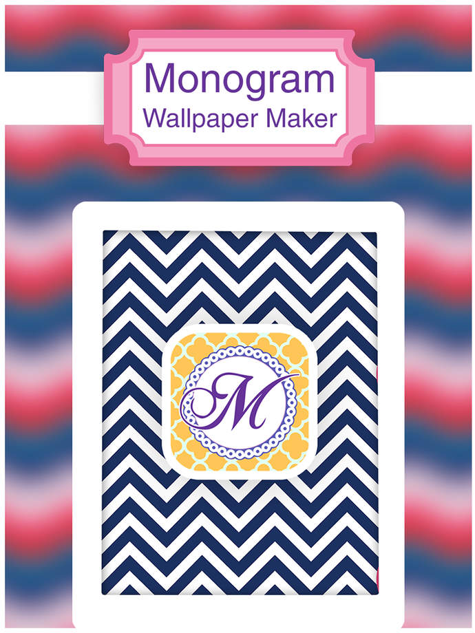 Wallpaper Maker Create Your Own Chevron Initials Background App