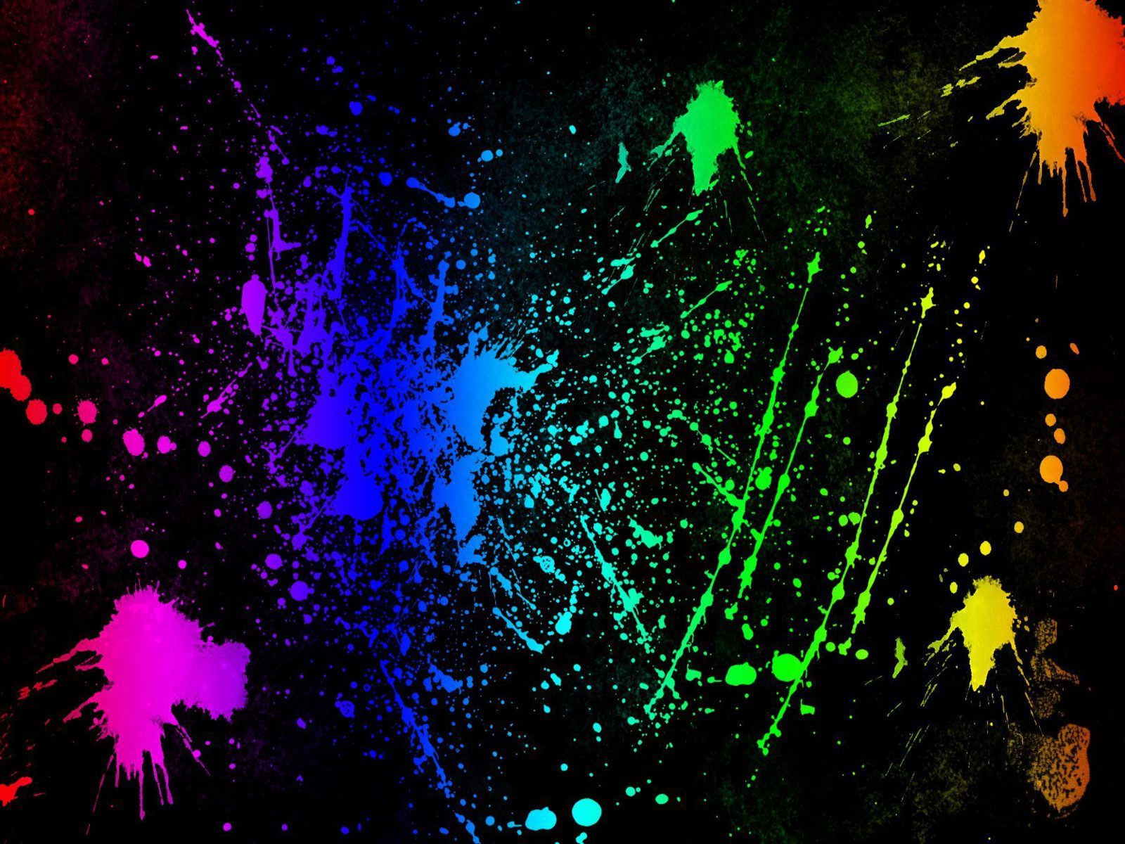 Neon Colors Rock Image Splatter HD Wallpaper And Background