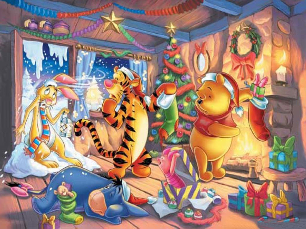 Puter Wallpaper Winnie The Pooh Christmas