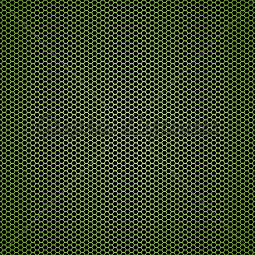 Green Hexagon Metal Background Gl Stock Image