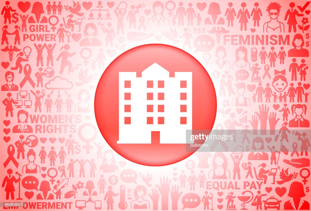 Building Girl Power Womens Rights Background High Res Vector