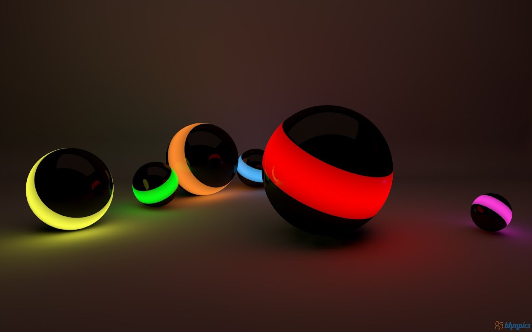 3d HD Colorful Ball For Laptop Wallpaper