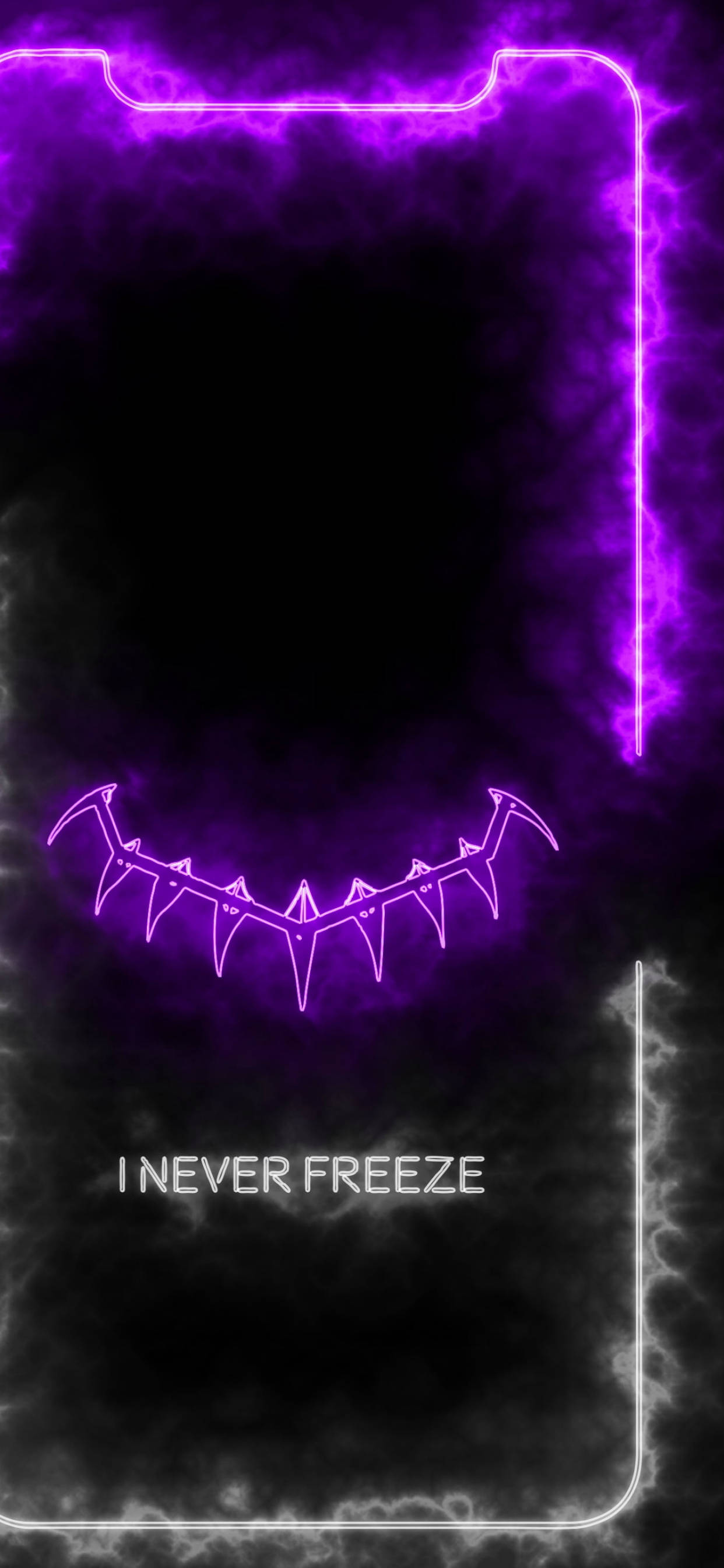 iPhone Black Purple Neon Wallpaper