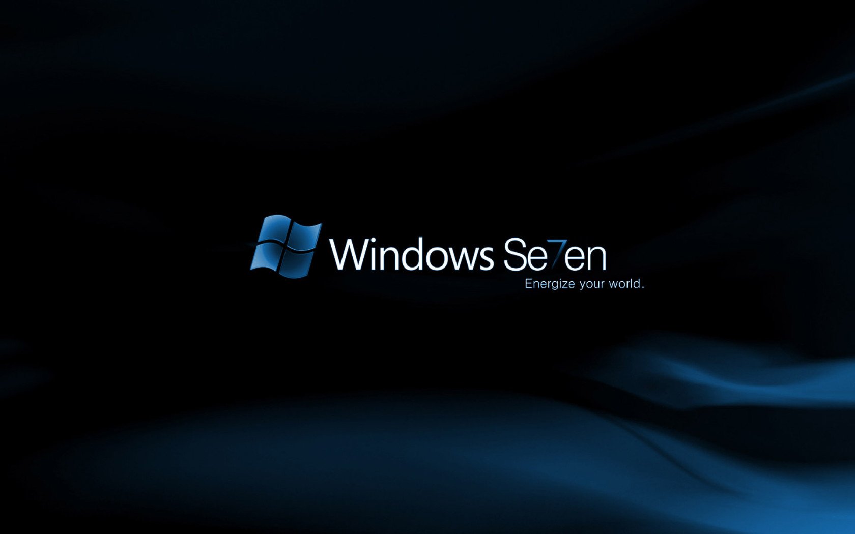Microsoft Windows Seven Dark logo Desktop wallpapers 1680x1050 1680x1050