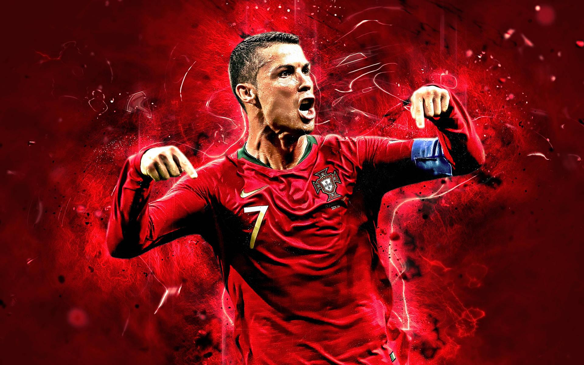 Download Red Poster Cristiano Ronaldo Hd 4k Wallpaper