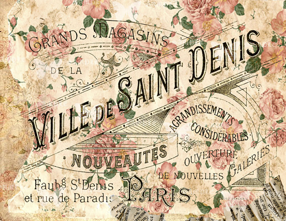 Vintage Paris Wallpaper Antique