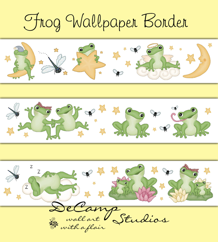 Frog Wallpaper Border Wall Art Decals Baby Boy Girl Nursery Room