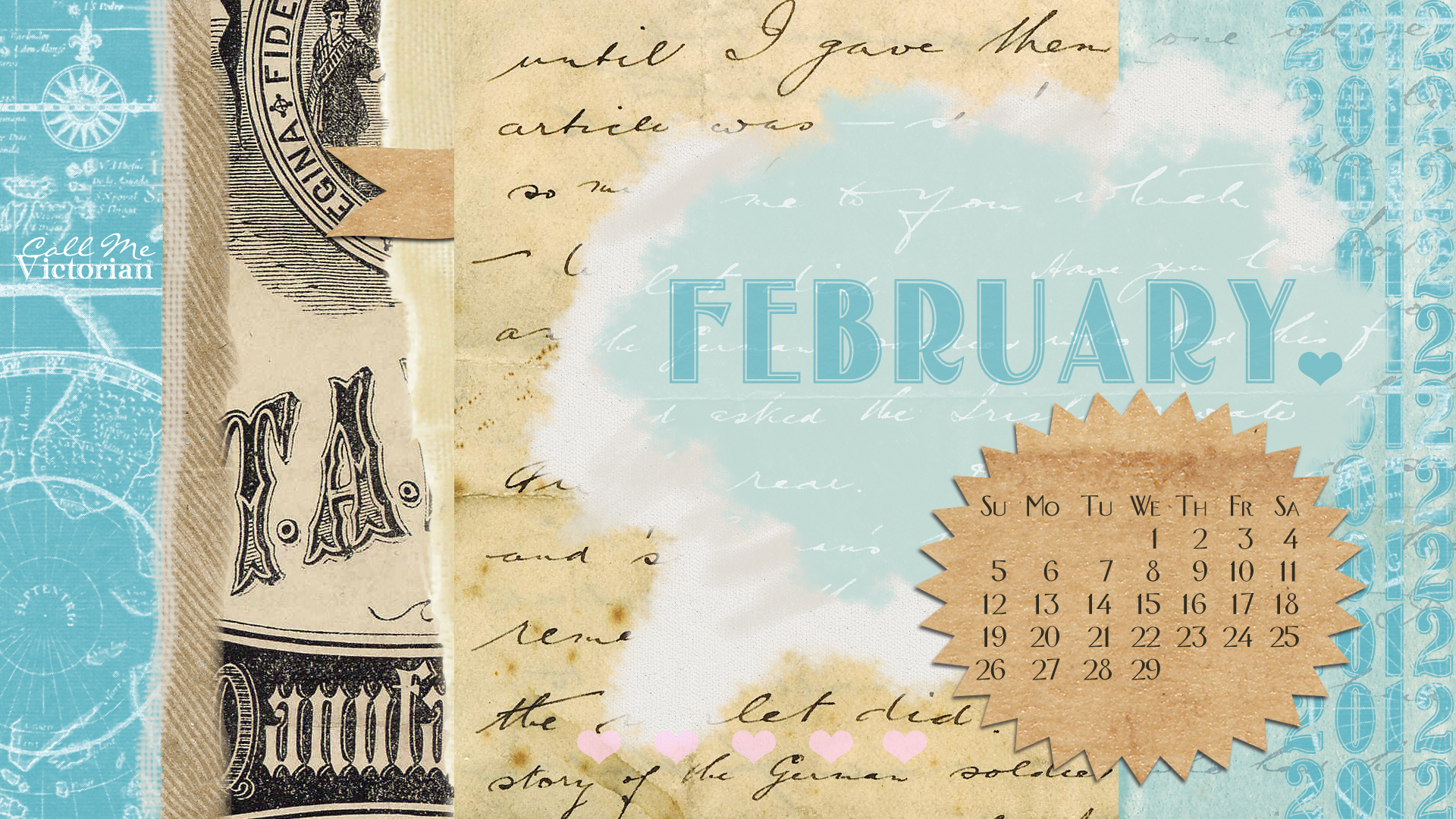 Desktop Wallpaper Calendar February Call Me Victorian
