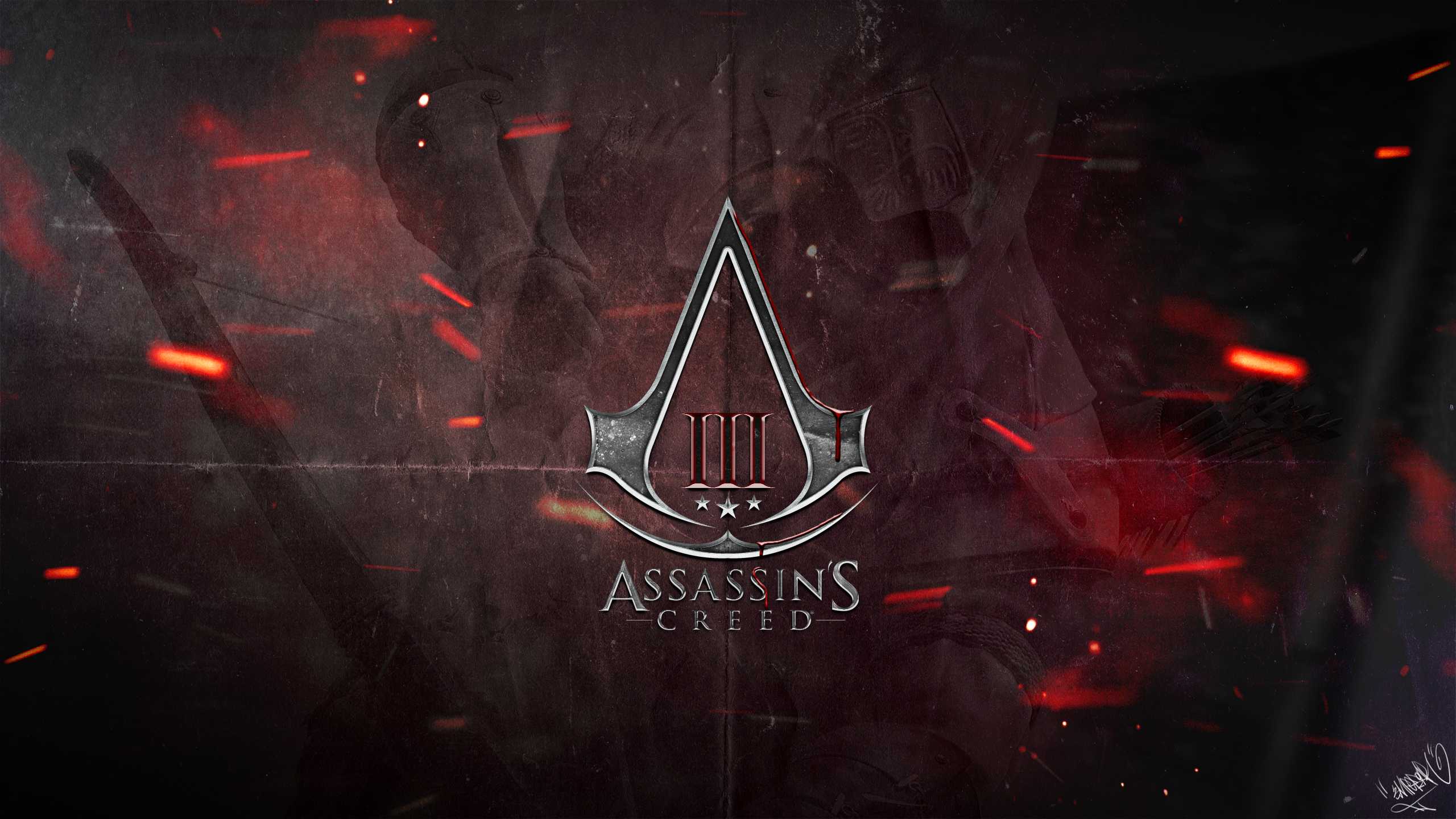 Assassins Creed 3   Logo Wallpaper by emperaa 2560x1440
