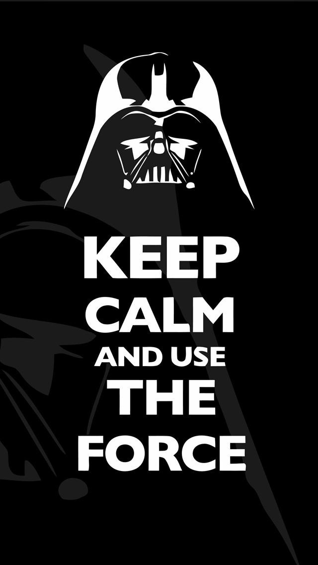 Keep Calm And Use The Force iPhone Wallpaper