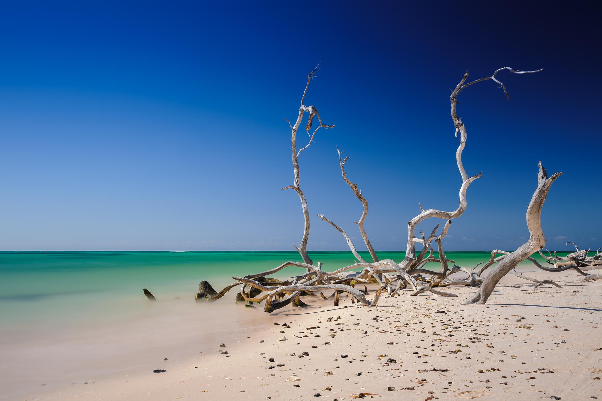 sky caribbean sand beach nature Cuba blue beauty scenery sea