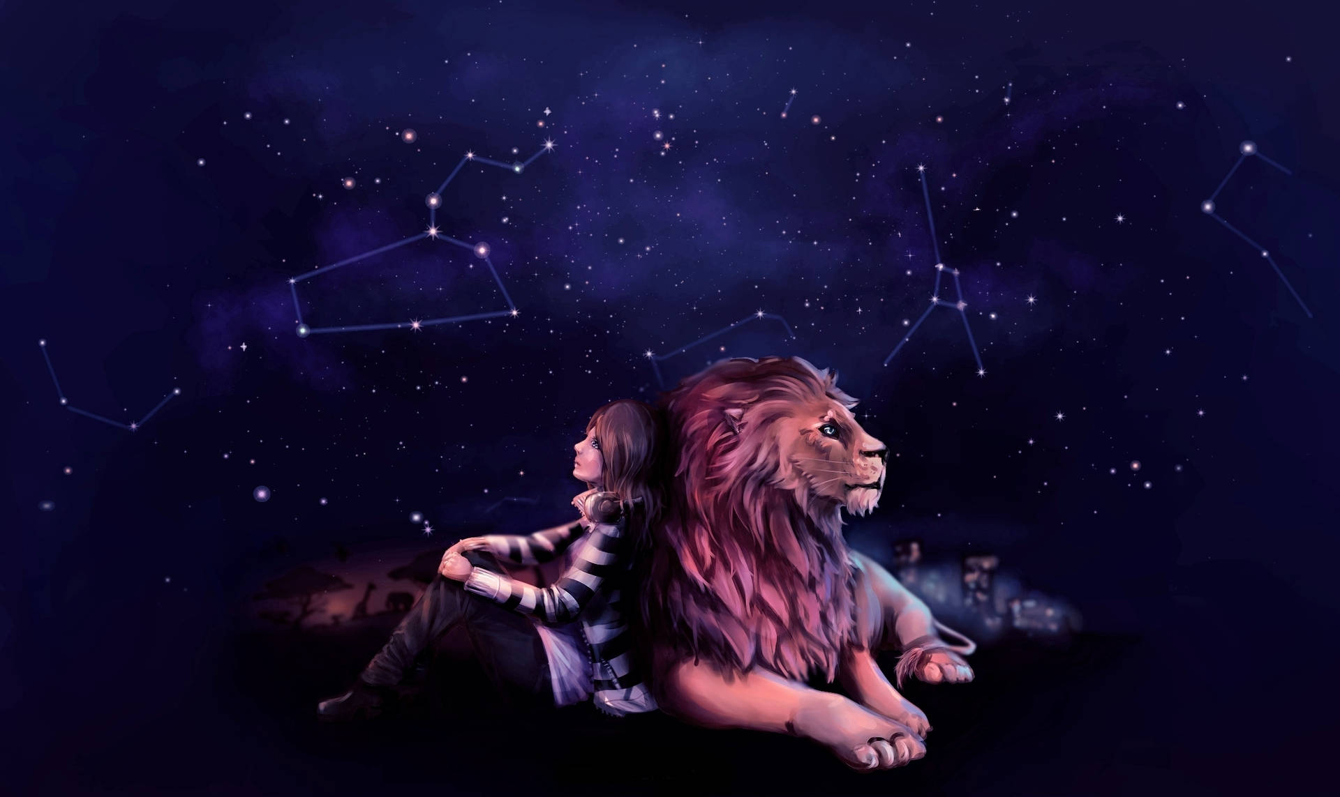 Galaxy Lion Wallpaper