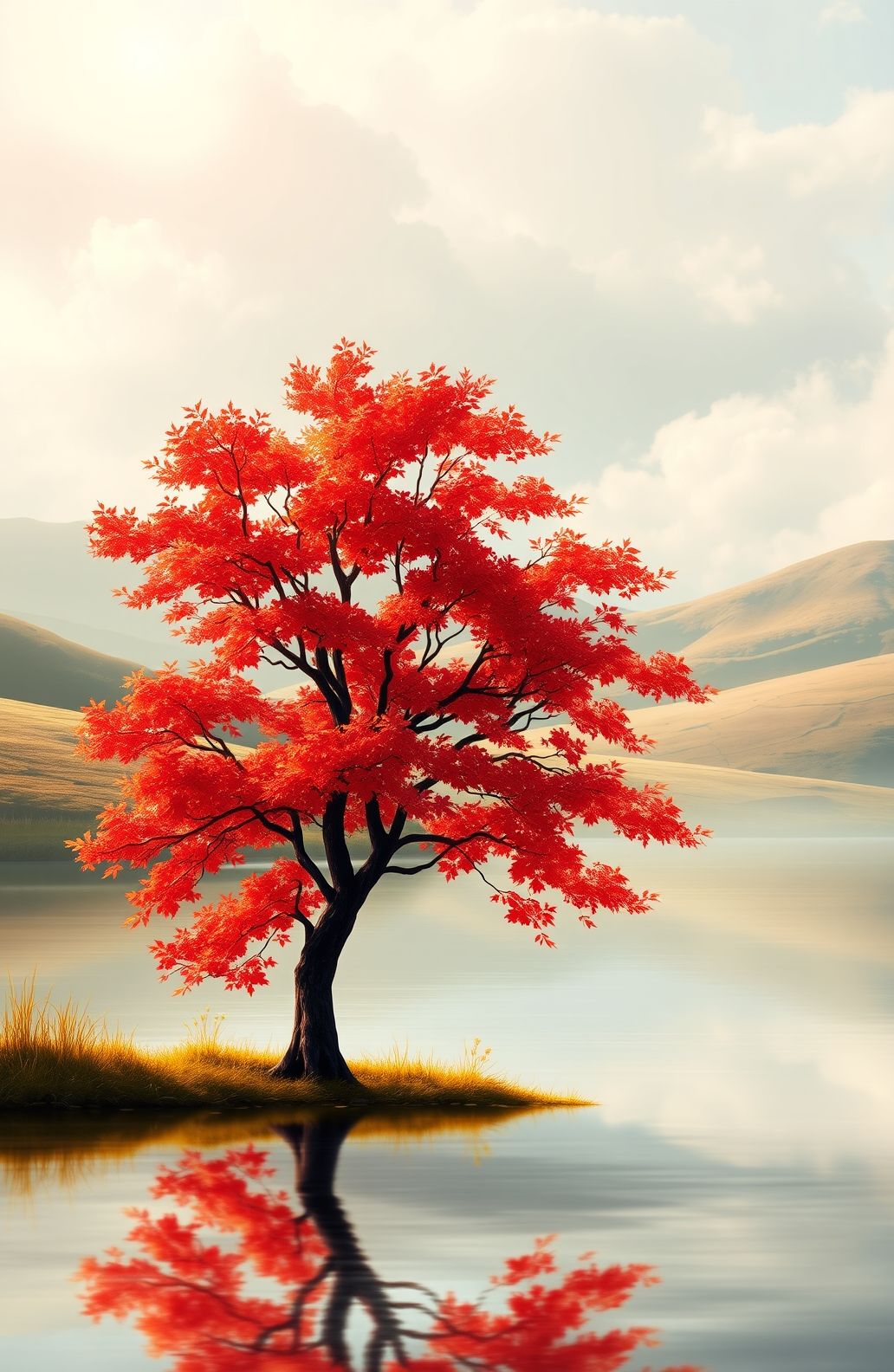 Red Tree Wallpaper