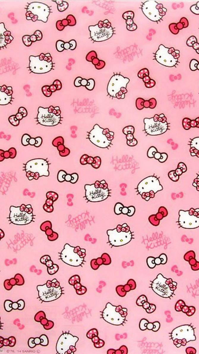 Kawaii Hello Kitty Pink Wallpaper By greentea45