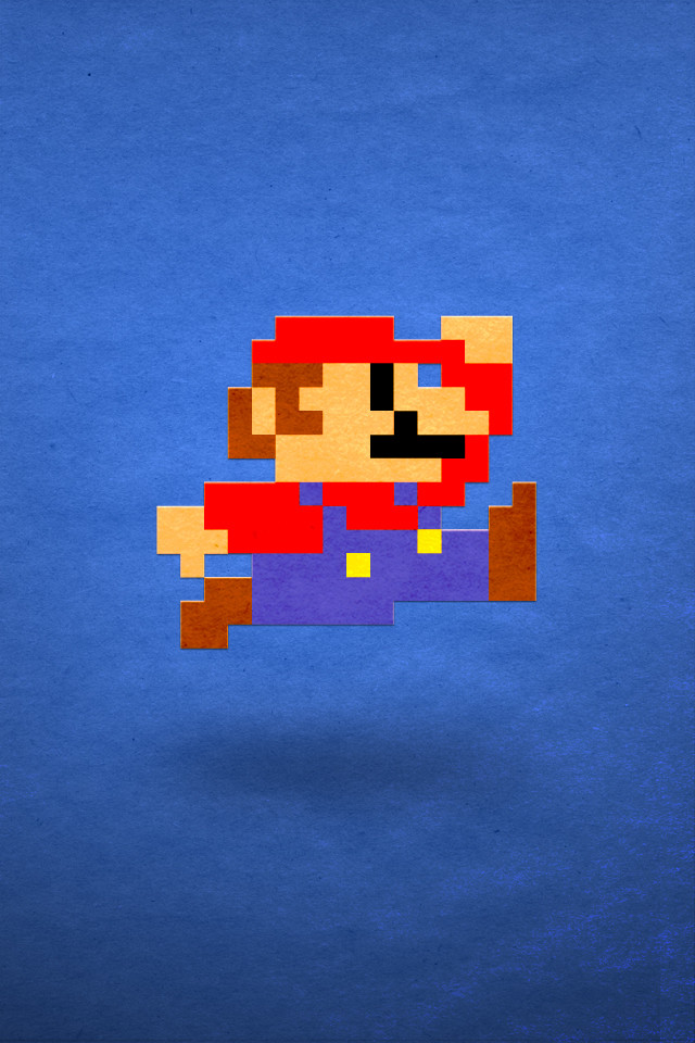 Super Mario Jumping iPhone 4 Wallpaper 640x960 640x960
