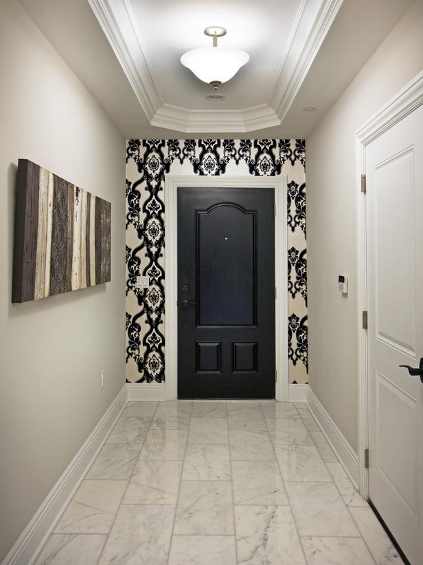 Transitional Black And White Entryway Hgtv