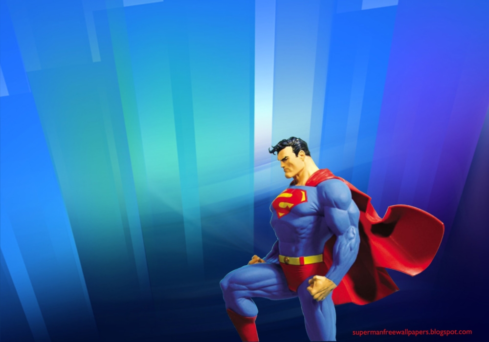 Desktop Wallpaper Of Superman Statue In Crystal Landscape