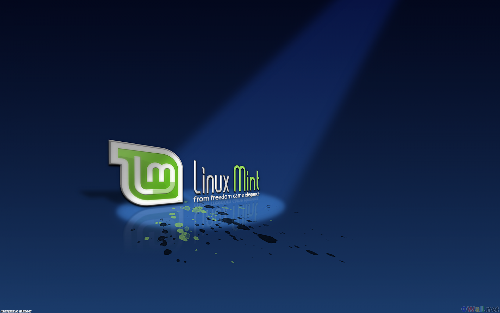 Blue Logo Linux Mint Wallpaper Open Walls