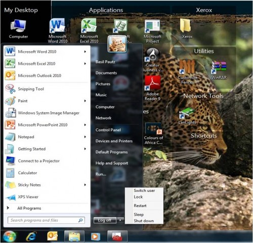 Windows 7customization Remove Options Shutdown Menu