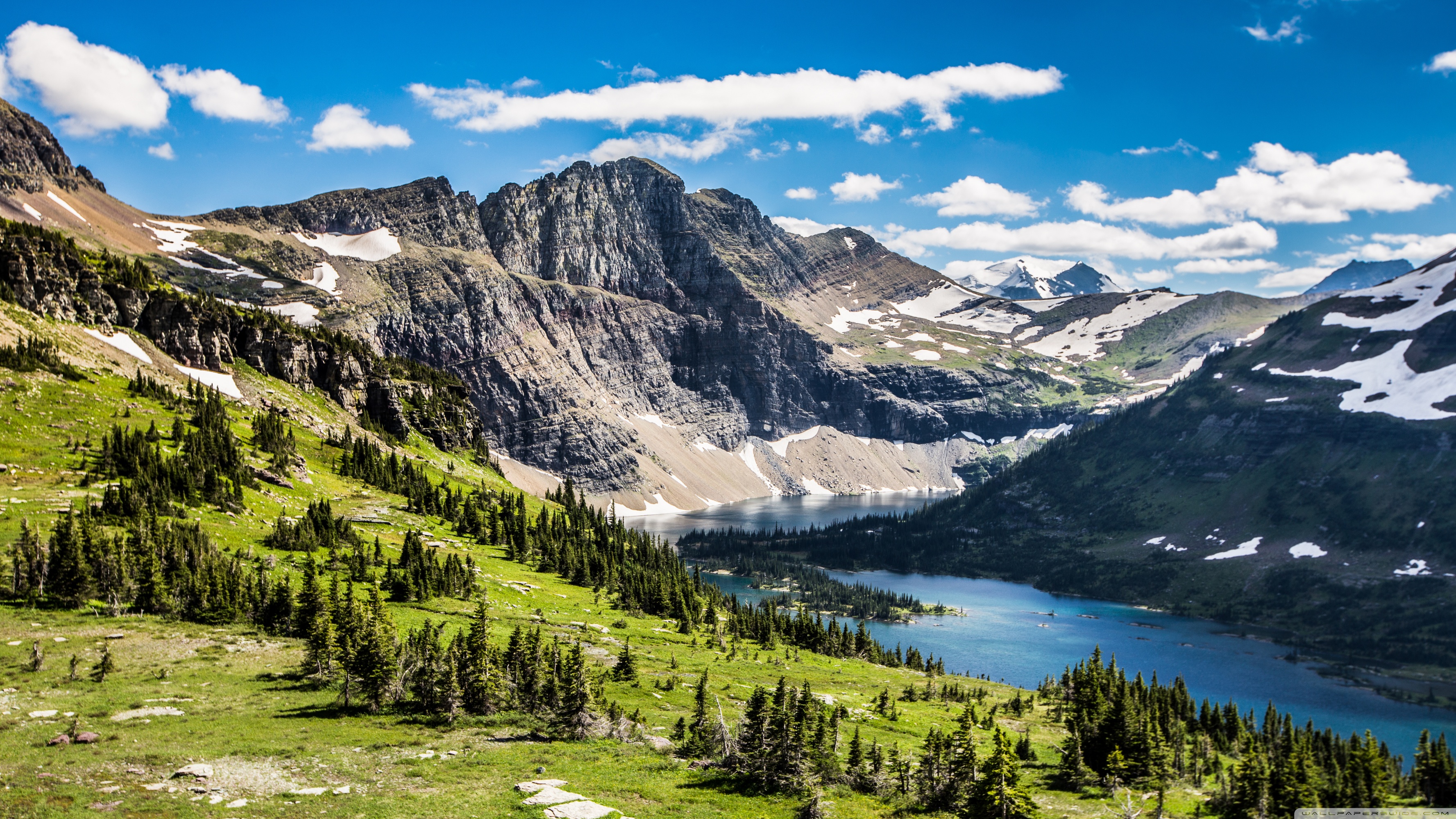 Hidden Lake Glacier National Park Montana 4K HD Desktop