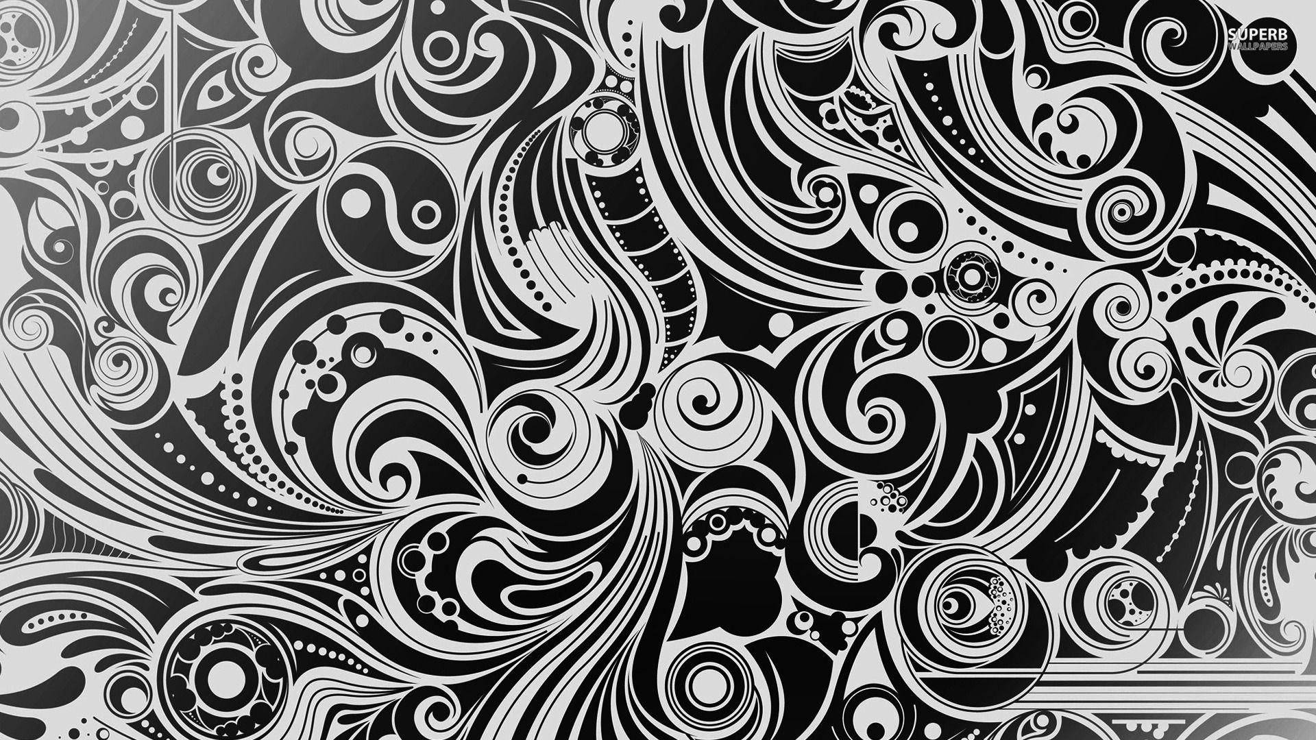 Black And White Art Wallpaper