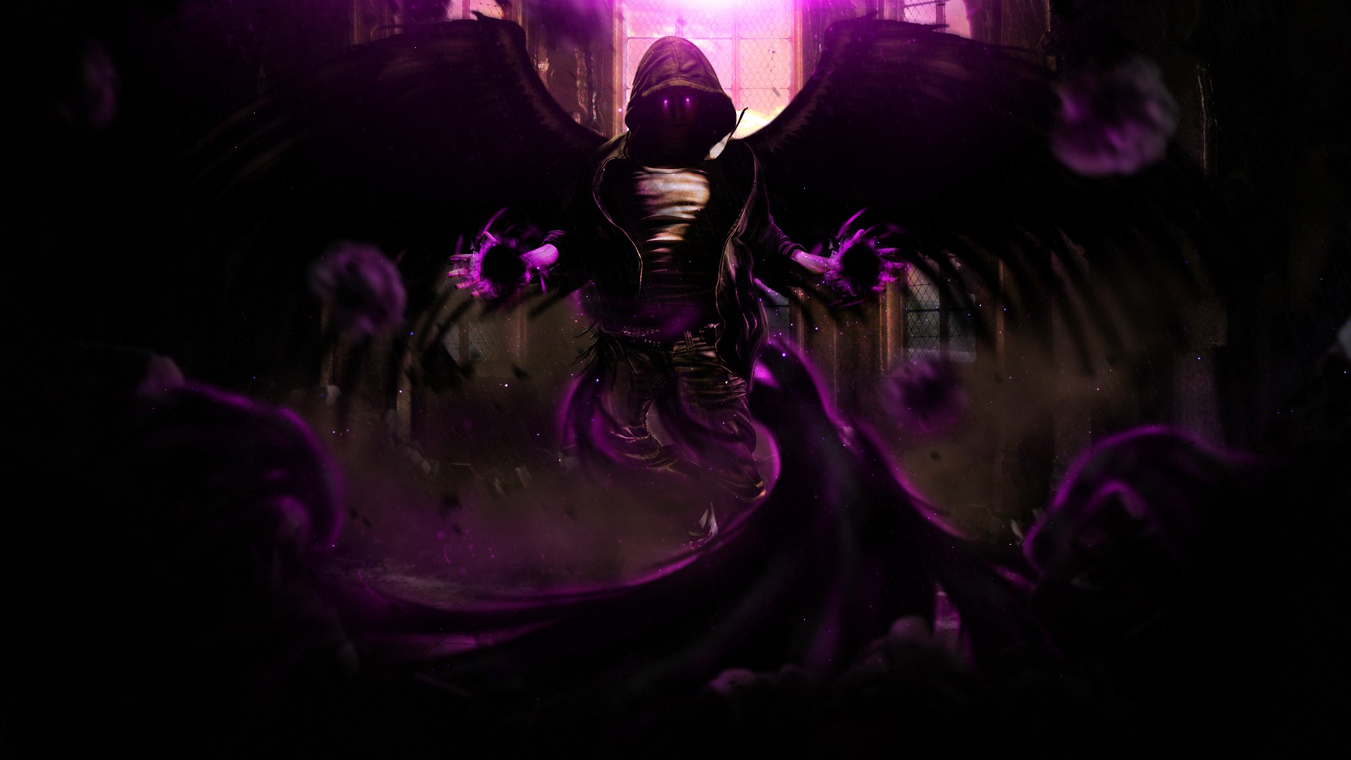 Black Mage Fantasy Art Magic Purple Sorcerer Walldevil Best