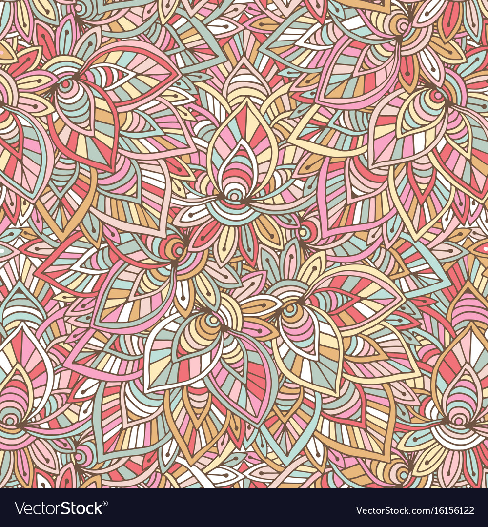 Ornamental Indian Pattern Eastern Background For Vector Image