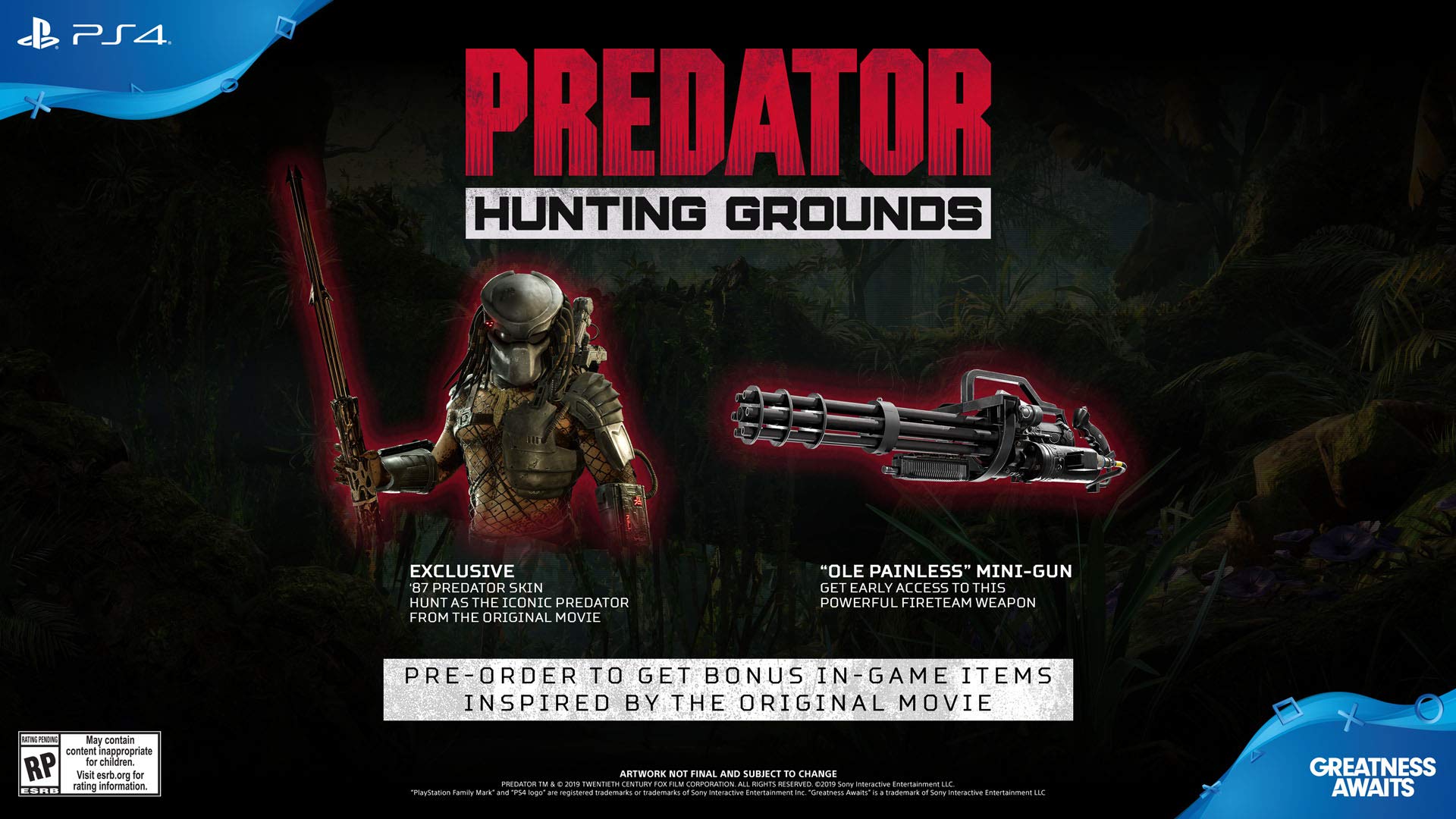 Amazon Predator Hunting Grounds Playstation Sony Video