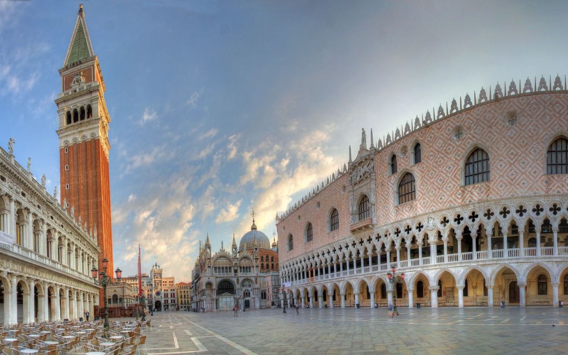 Cityscapes Tower Buildings Venice Cafe Cities Piazza San Marco
