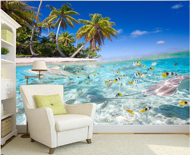 Customize The Ocean Wallpaper Underwater World Coast Murals For
