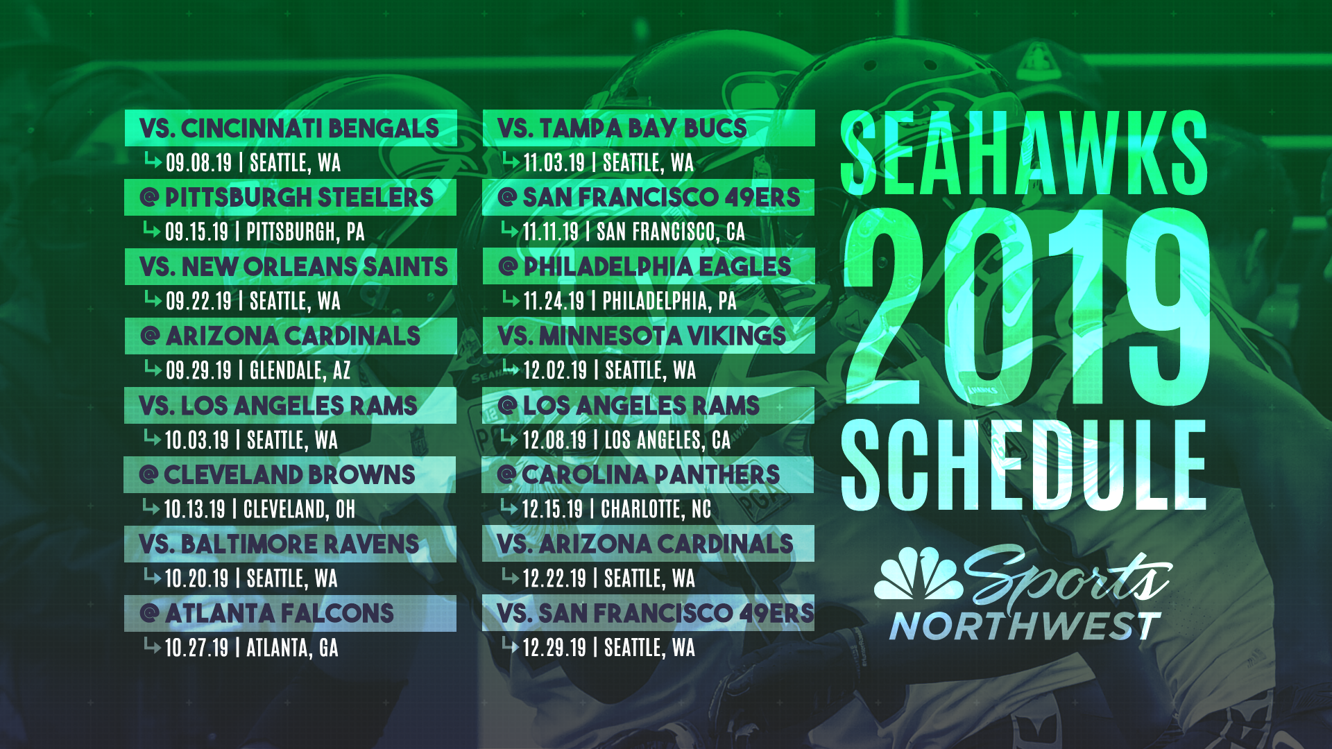 The Seattle Seahawks Regular Season Schedule Is Here Nbc