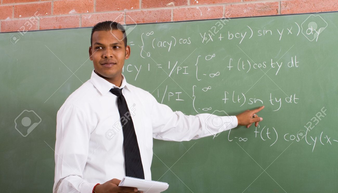 Indian Maths Teacher Stock Photo Picture And Royalty Image
