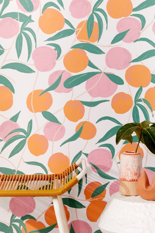 Peaches Removable Wallpaper Urban Outfitters