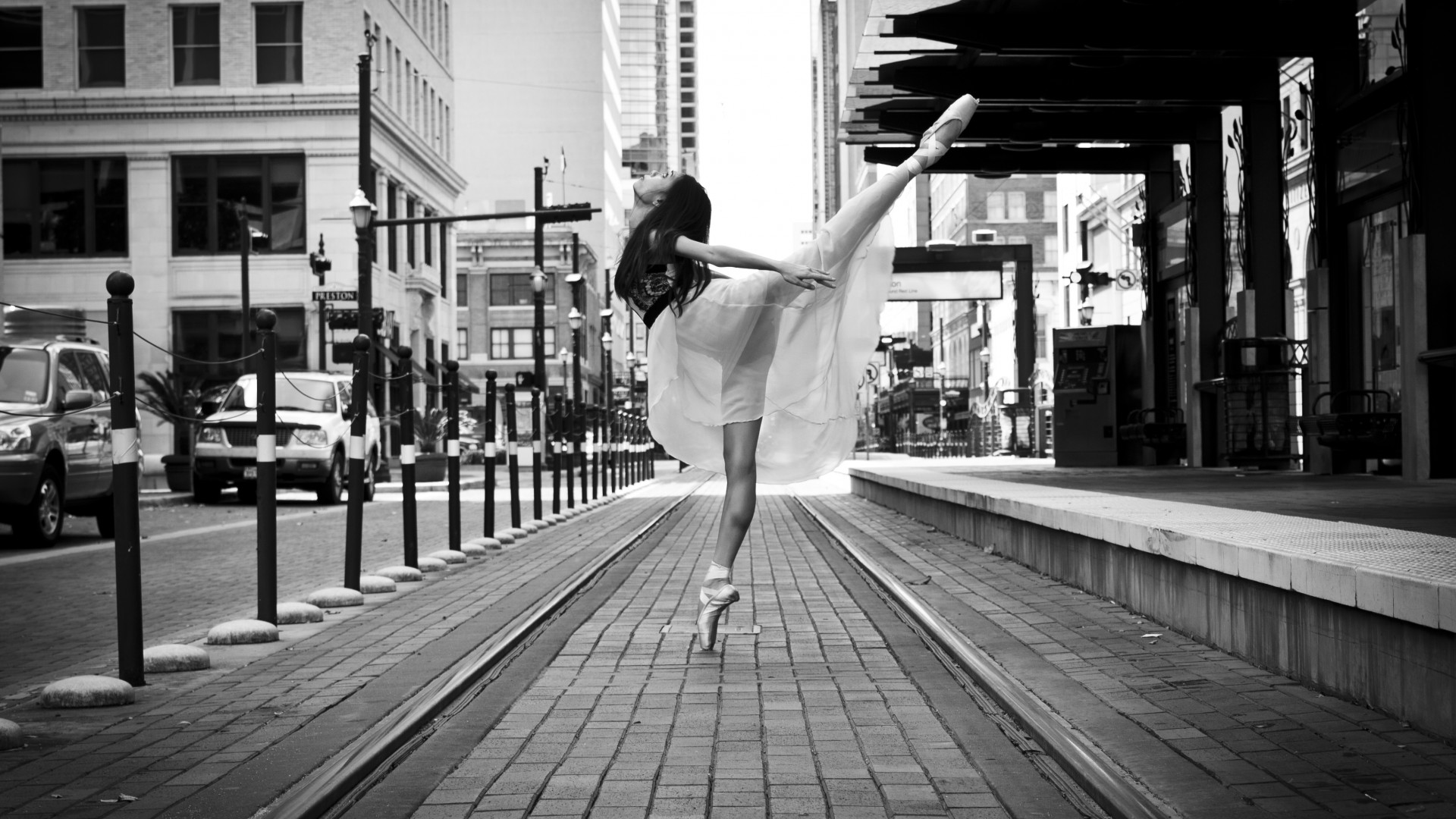 Wallpaper City Dancer Street Ballet On A