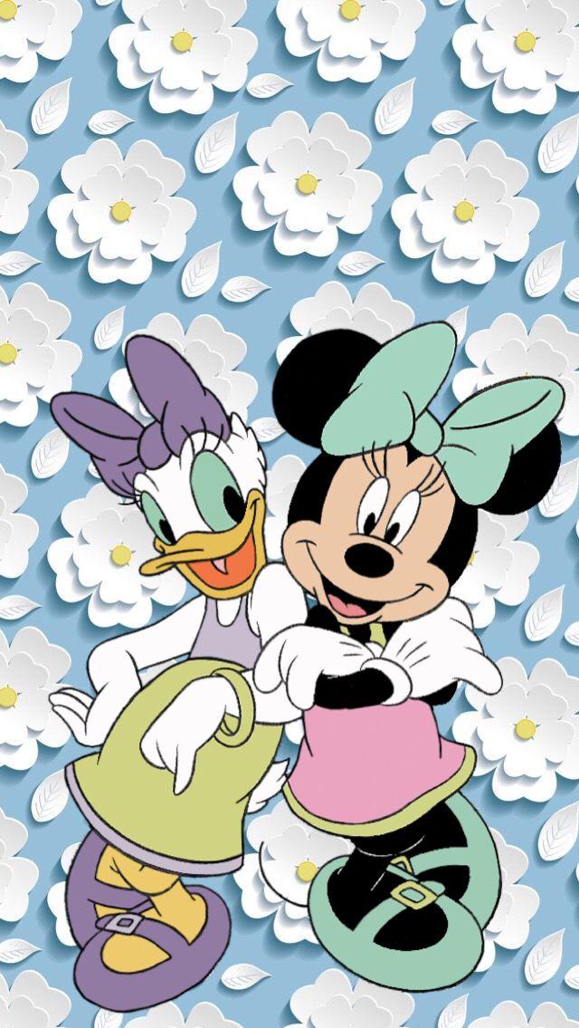 Minnie with her best friend Daisy Mickey mouse wallpaper