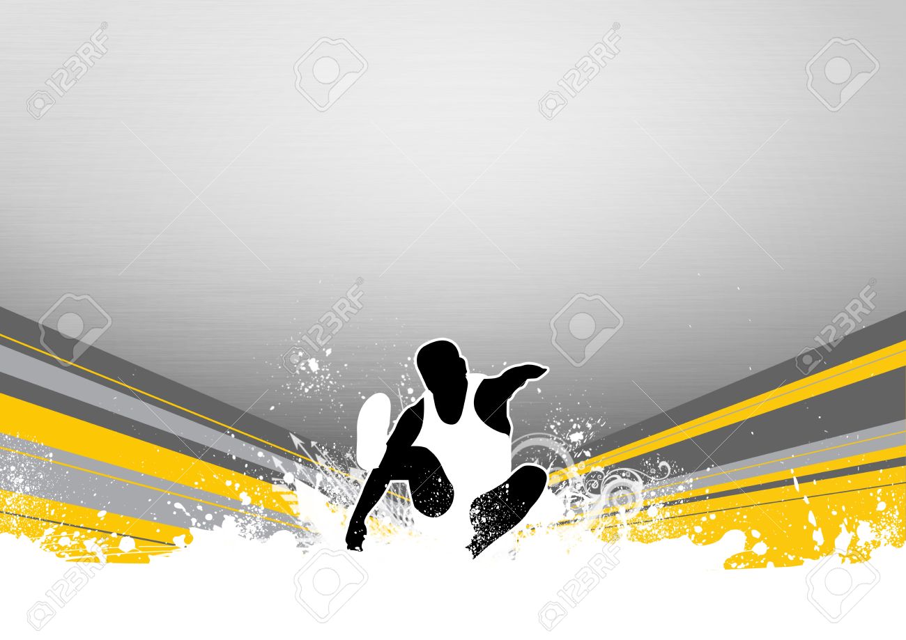Long Jump Background With Space Poster Web Leaflet Magazine