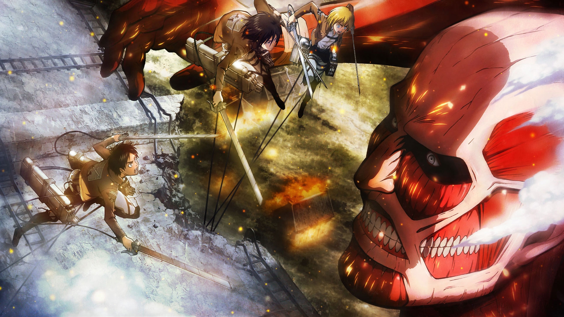  50 Attack On Titan Wallpapers 1920x1080 WallpaperSafari